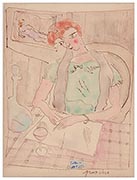 Jules Pascin Limoge plate painted by Pascin 1910